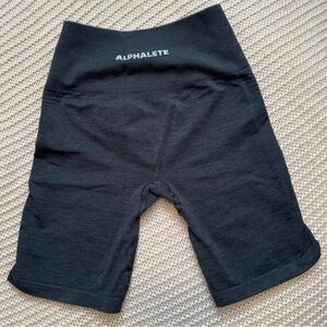 Black ALPHALETE Biker Shorts